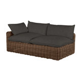 Montecito 75.25" Wide Outdoor Wicker Right Hand Facing Loveseat with Cushions