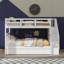 Twin-Over-Twin Bunk Bed With Steps & Three Drawers For Storage, Hardwood Stairway Style Bunk Bed-1080587190