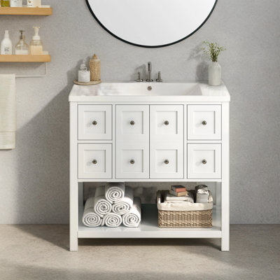 Ensemble de meuble-lavabo simple 36 po avec plateau Rontez
