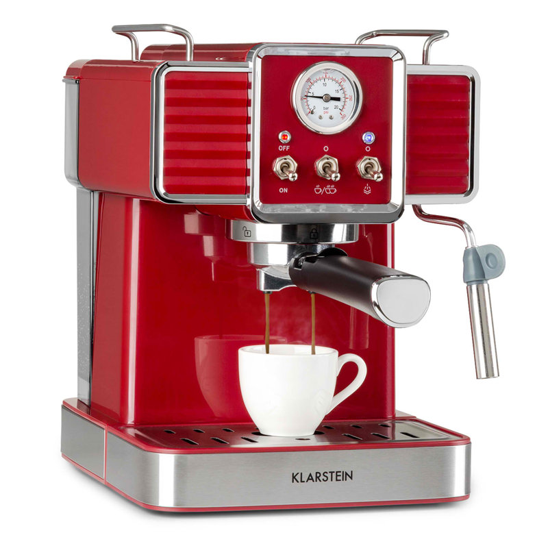 Klarstein Gusto Classico Espresso & Coffee Machine, Red