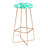 Upholstered Counter Stool with Metal Frame-90135650