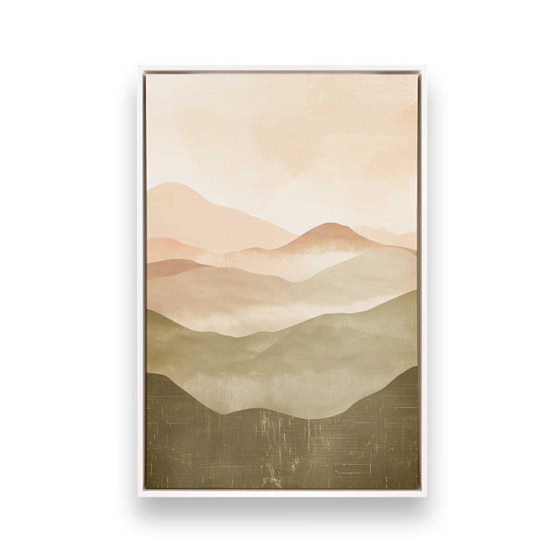 Sunset Jasper, ensemble de 2, Cadre flottant blanc opaque, H 31 po x l 42 po