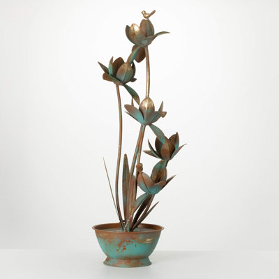 Nikol Metal Weather Resistant Floor Fountain