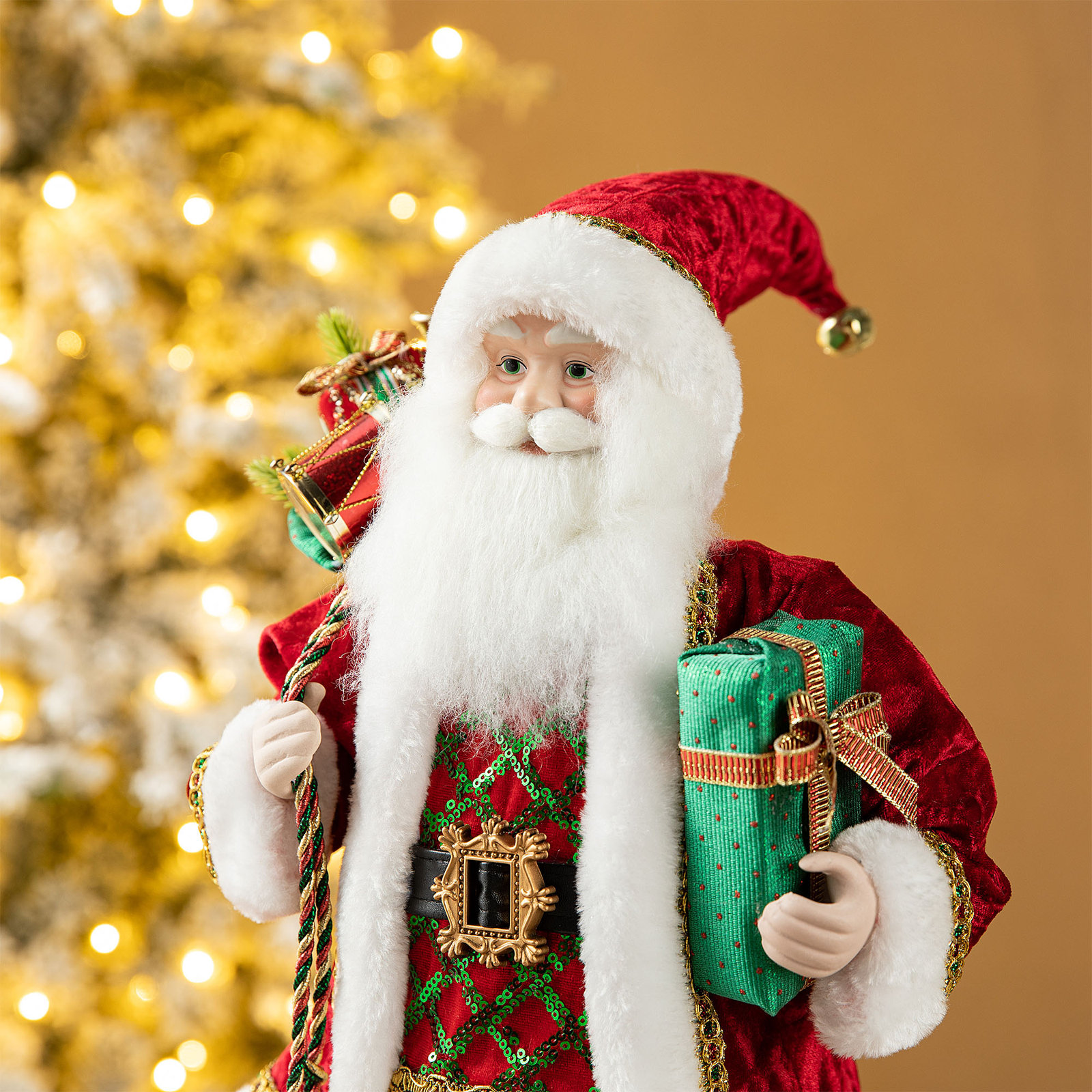 Porcelain Face Santa Holiday Figurine