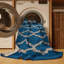Tapis bleu en treillis lavable à la machine-1144265729