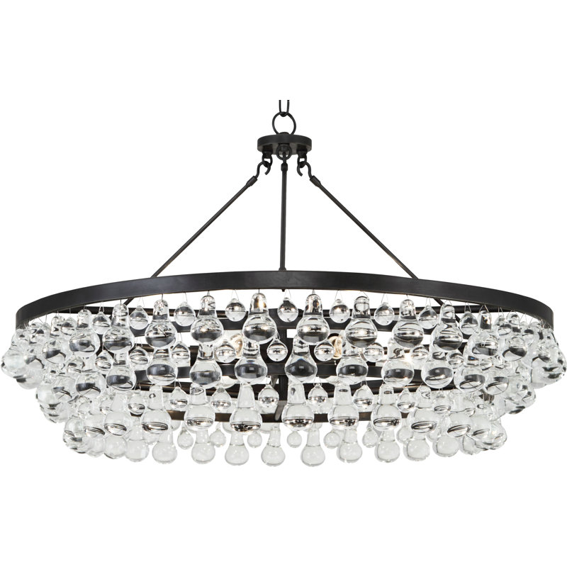 Lustre géométrique unique à 6 lumières Bling Bling, Bronze patiné foncé