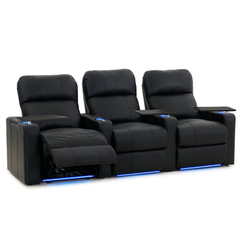 Canapé de cinéma maison (rangée de 3), Noir luxe, Électrique