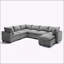 Canapé modulaire en forme de U avec rangement 120 x 93 po
