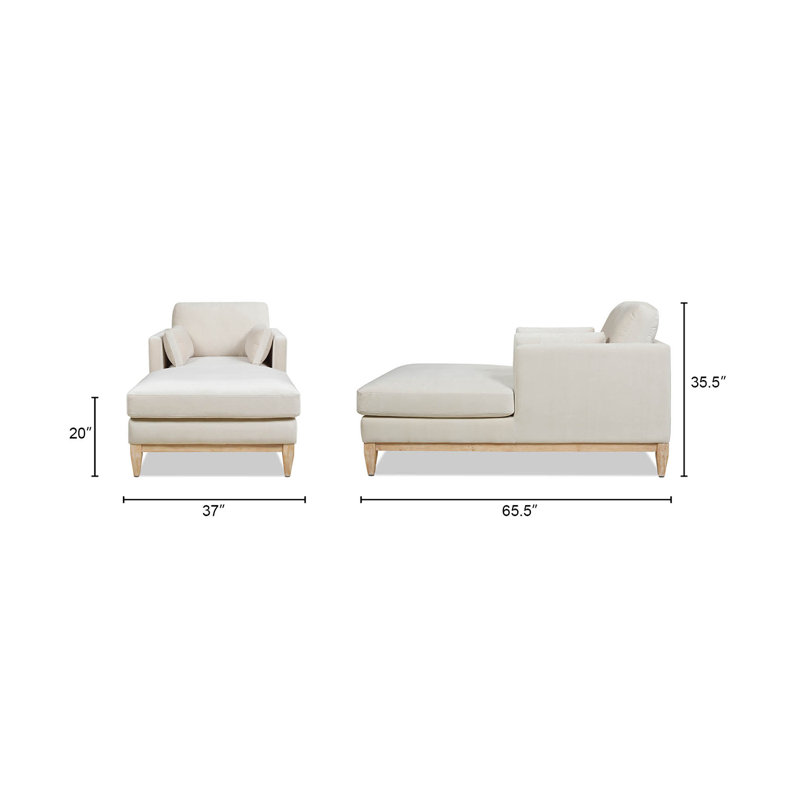 Pera Velvet Chaise Lounge