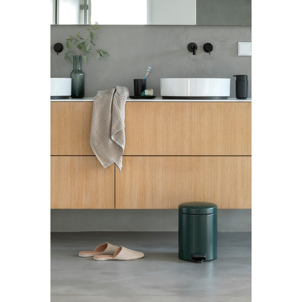 Brabantia Newicon 1.3gal Step-On Can, Pine Green