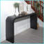 Table basse à cascade courbée peu encombrante - Bois manufacturé noir, polyvalente pour le salon et amp; Petits espaces-988071759
