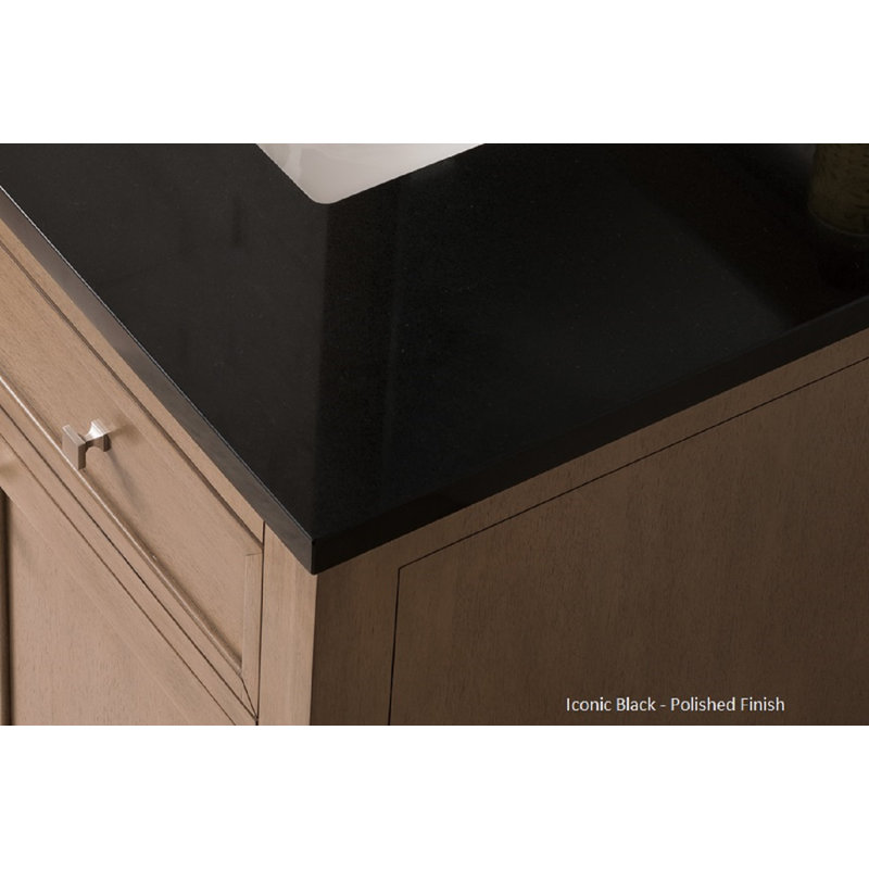Portland 36'' W Single Vanity, Whitewashed Walnut, Charcoal Soapstone, 8" Widespread