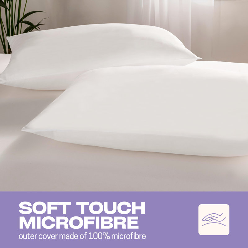 NightComfort Cosy Nights Firm Support Microfibre Anti Allergy Pillows Pack of 4