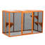 Caisse de chat orange détachable avec dessus imperméable et plateforme de saut dynamique à 3 plateformes -