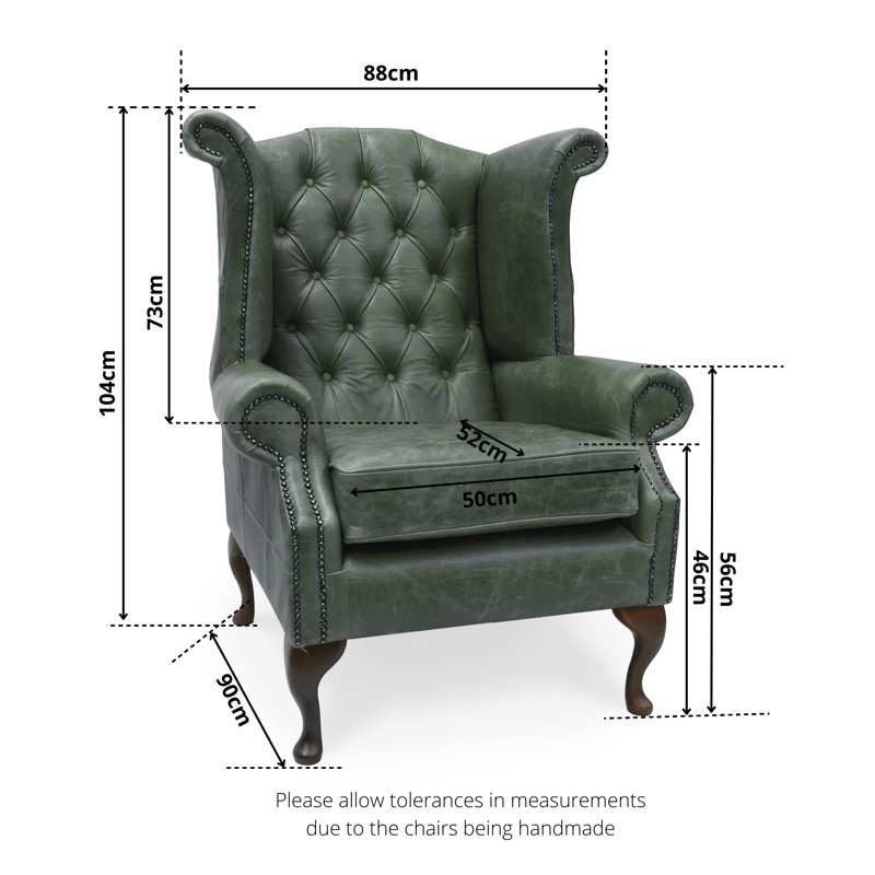 Maritschnik Upholstered Wingback Chair, Green