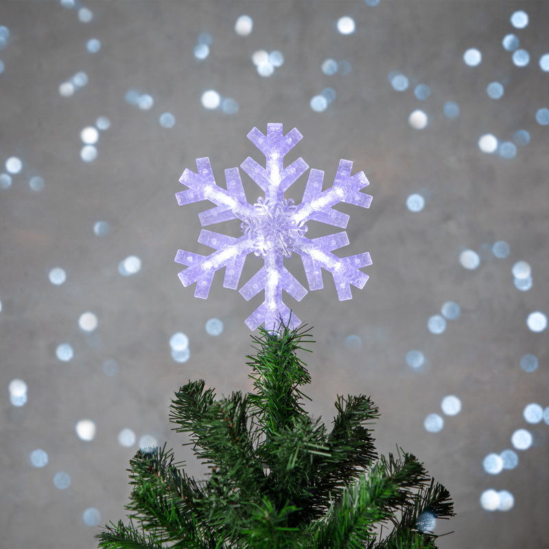 14.75 in. Plastic Snowflakes Shatterproof Tree Topper