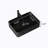 20'' Bathroom Sink, Rectangular Striped Vessel Ceramic Basin Without Faucet, NO Cabinet, Black-126237128