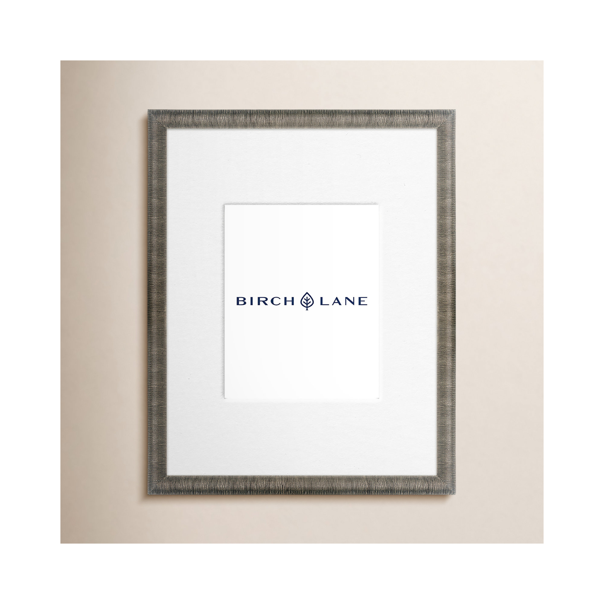 Chopra Wood Picture Frame with Mat, 12" x 18", Fog