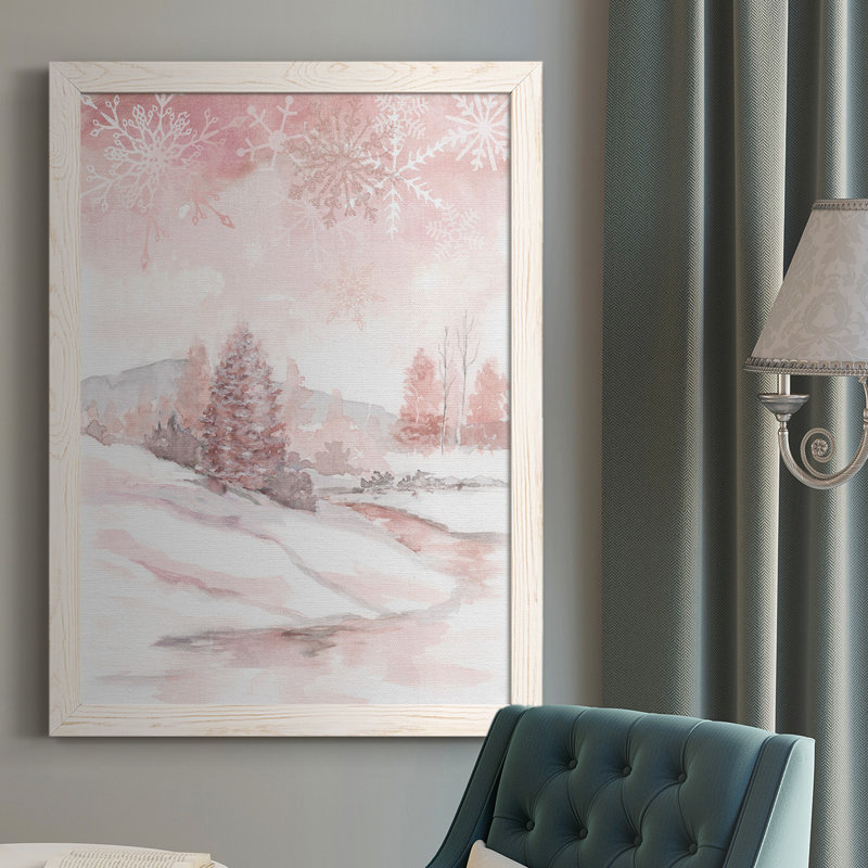 Dardar Blush Winter, reproduction d'art sur toile, H 43,5 po x l 31,5 po x P 1 po, Blanc