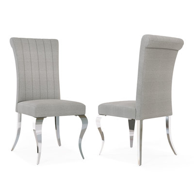 Belknap 18.9'' H Boucle Upholstered Side Chair with Metal Legs