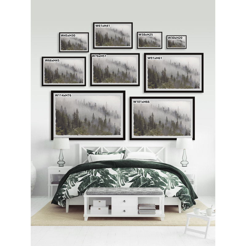 Misty Mountain - Single Picture Frame Print, 20cm H x 30cm W x 3.81cm D