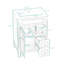 Meuble-lavabo avec lavabo, 2 tiroirs et tablette réglable