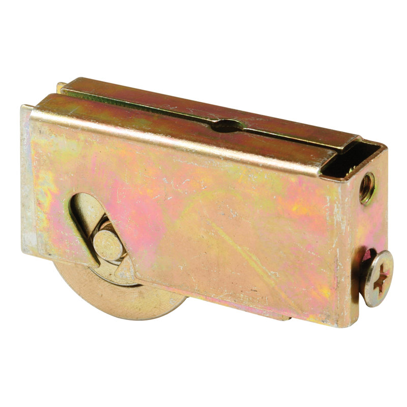 Single 1-1/8 in. Steel Roller Assembly, Ball Bearing, Plain Back Housing (Single Pack)