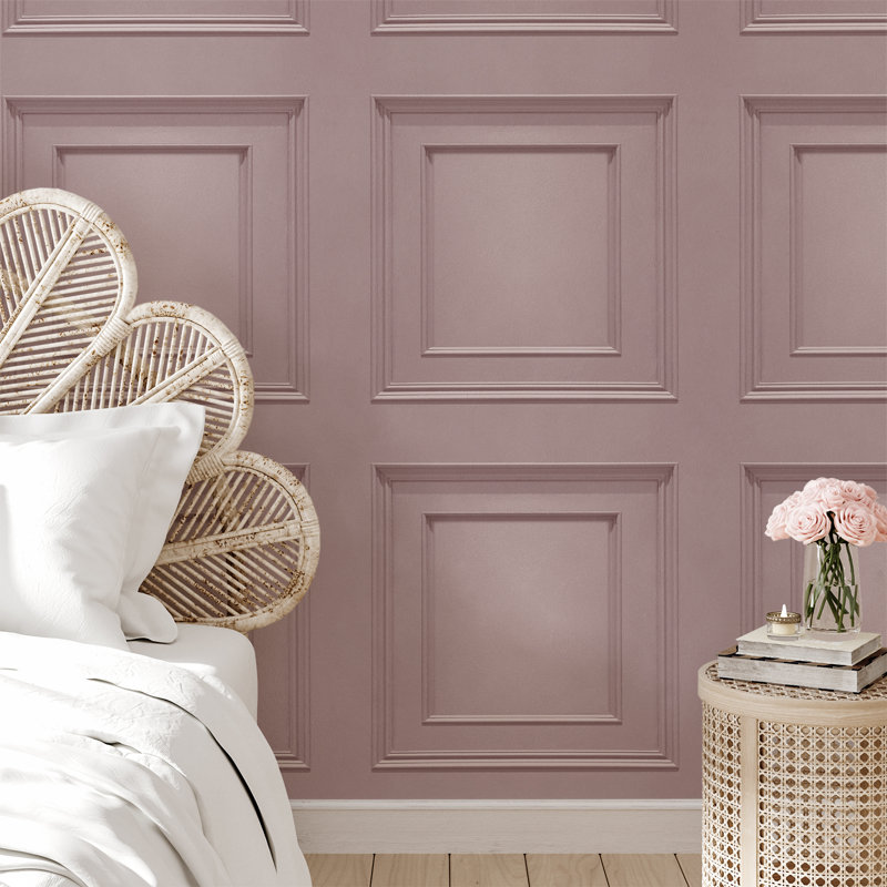 Garrity 10m x 53cm Matte Wallpaper Roll, Pink