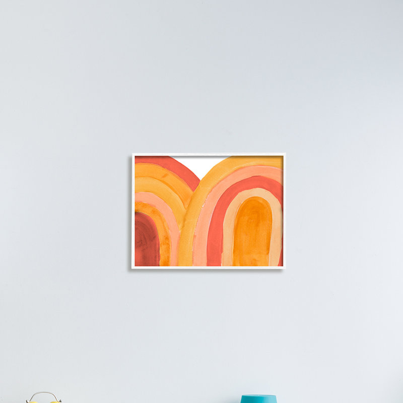 «Rainbows Summer» par Emily Navas - Peinture, H 16 po x l 20 po, Estampe numérique Farmhouse