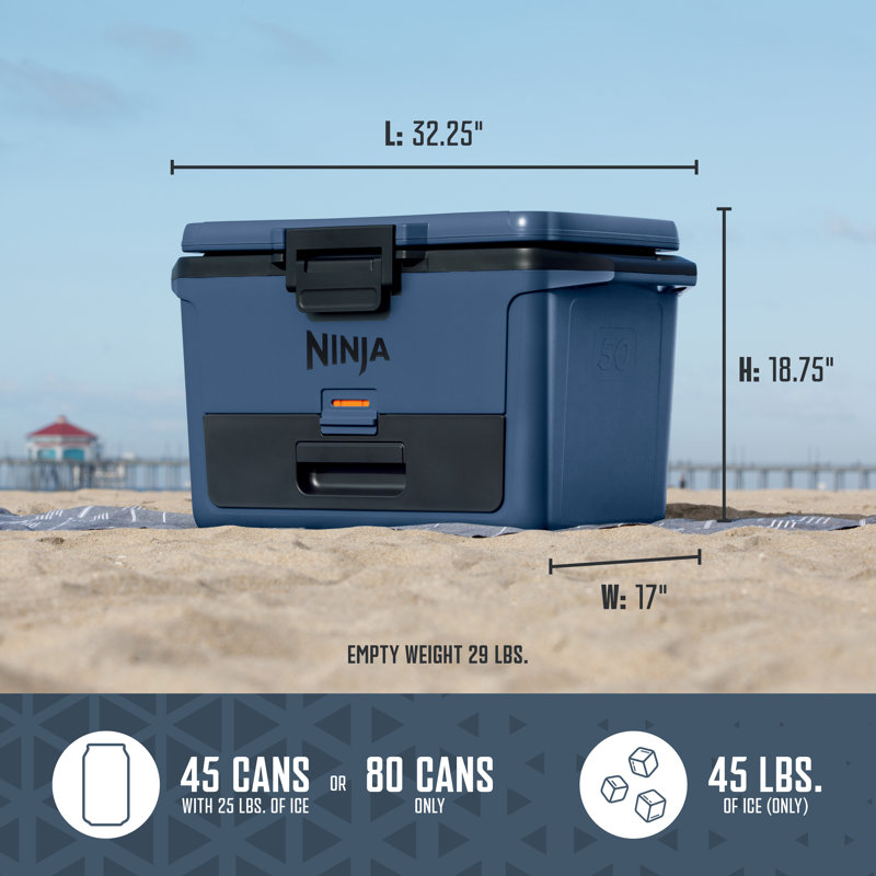 Ninja Frostvault 50qt Hard Cooler With Dry Zone, Blue
