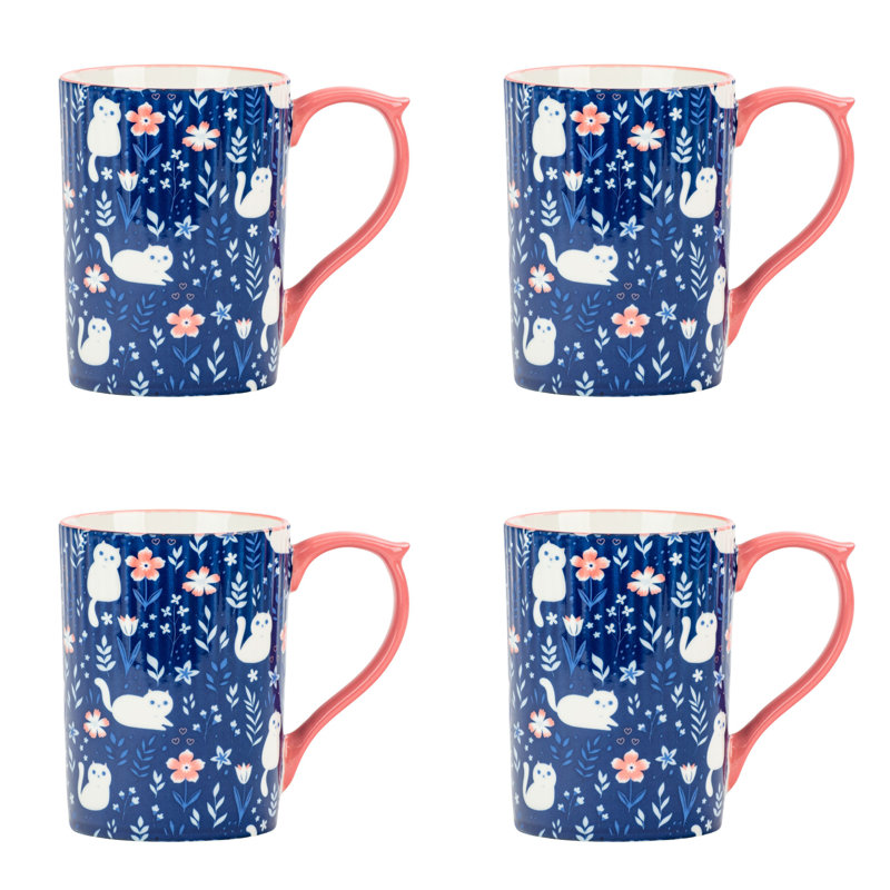 10 tasses Lylah Strawberry Street, chaton curieux
