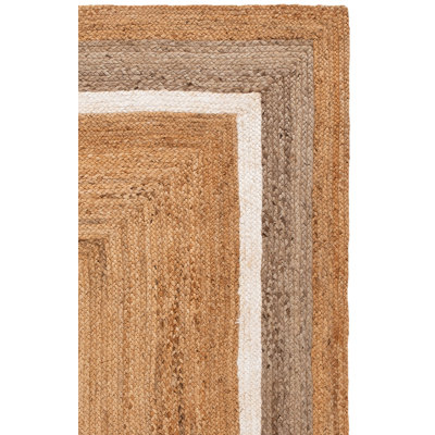 Fogarty Hand Woven Jute Area Rug with Latex and Cotton Backing