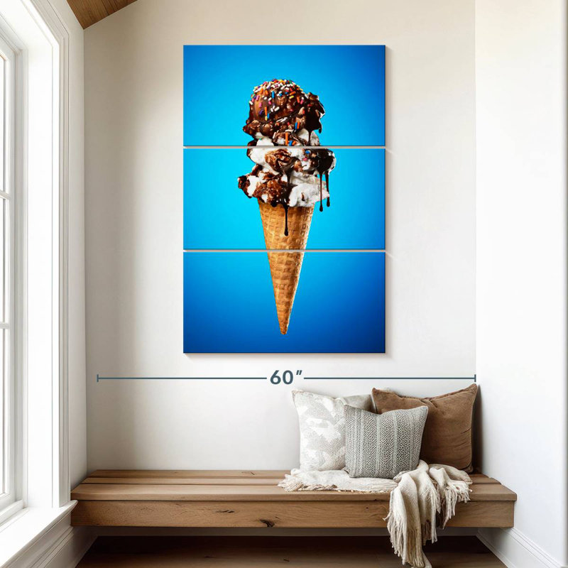 Yarlin Triple Scoop Ice Cream, 50" H x 32" W