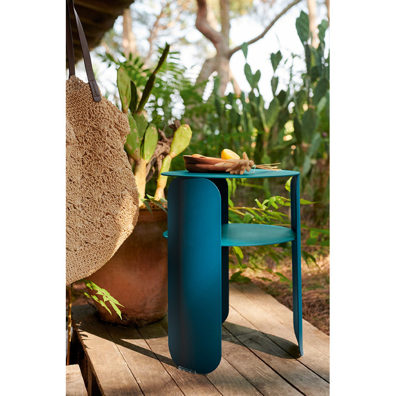 BeBop Outdoor Round Side Table, Willow Green