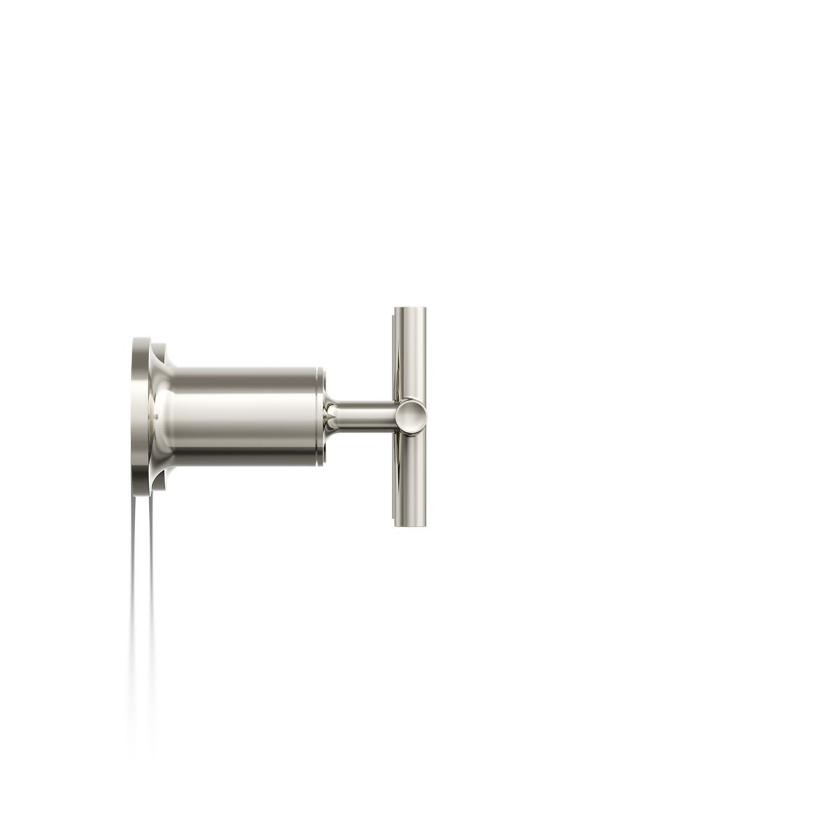 Purist Deck- or Wall-Mount High-Flow Bath Valve Trim with Cross Handle, Vibrant Polished Nickel