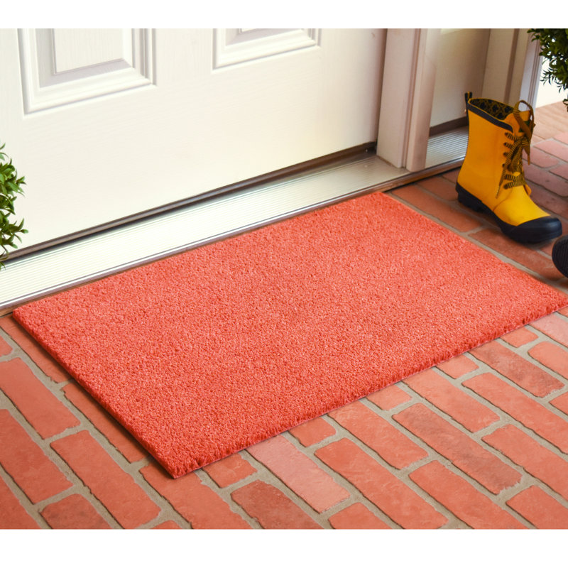 Kasper Non-Slip Outdoor Doormat, 24" W x 36" L, Pink
