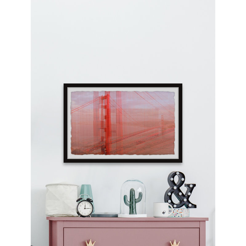 International Orange II - cadre photo, reproduction d'art sur papier, H 16 po x l 24 po x P 1,5 po