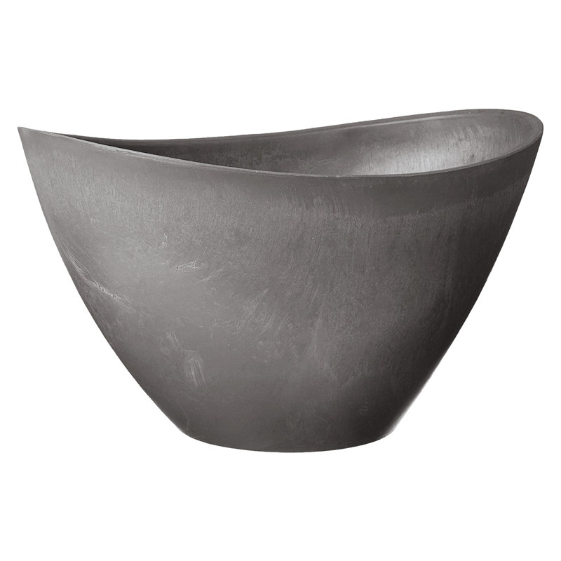 Edgewater Pot Planter, 9" H x 16" W x 12" D, Taupe