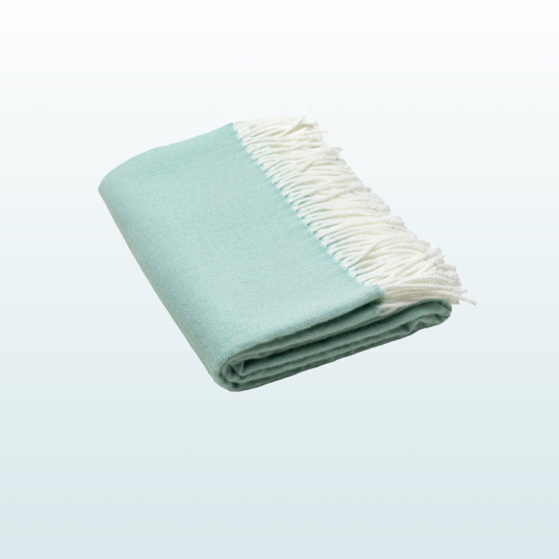 Jeté en peluche à chevrons Trio, L 49,65 po x l 59,76 po, Vert