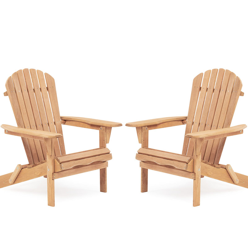 Chaise d'extérieur en bois pour 2 personnes. Bois naturel, siège spacieux. Pliable et facile à déplacer. À moitié assemblé. Brun - 2 chaises pour - porche, siège de patio au design classique