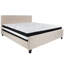 Lit plateforme tapissier avec matelas à ressorts ensachés Aluino-29332043-29332046