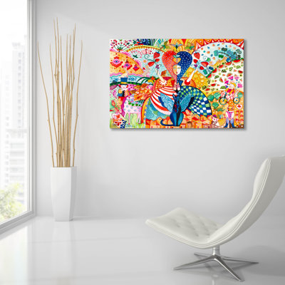 Bungalow Rose «The Queen Of Hearts» par Oxana Zaika, art mural en verre acrylique, 36 po x 24 po