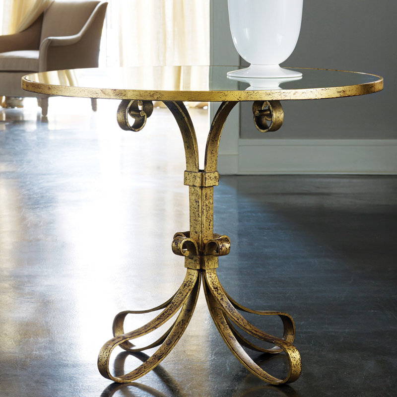 Provence Glass Top End Table
