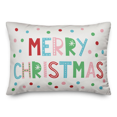  Merry Christmas Colourful Lumbar Pillow