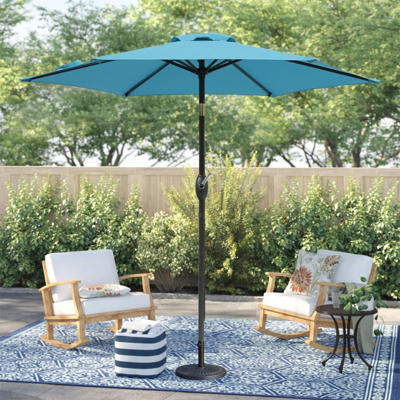 Parasol de marché 7,5 pi Sunbrella, Bleu