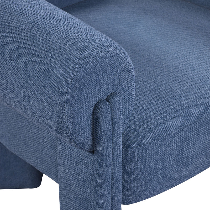 Stefano 36'' Wide Armchair, Navy Fabric