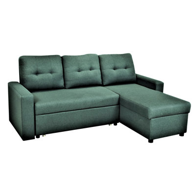 Stylish Bluenish L-Shaped , 3, , Functional And Comfortable For Living Areas Space Couch Bed, , Rooms Small Spaces