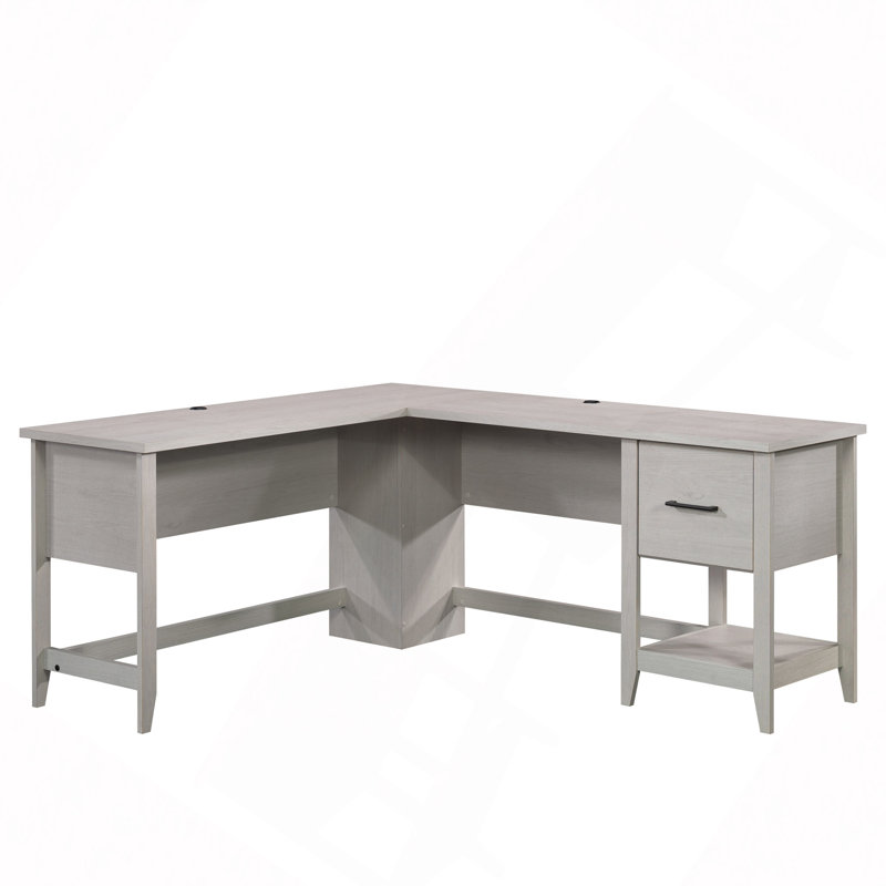 L-Shaped Desk, White Finish
