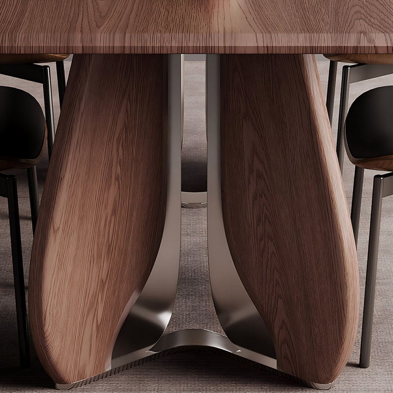 Table de salle à manger en acier inoxydable, H 29,53 po x L 29,53 po x l 31,50 po