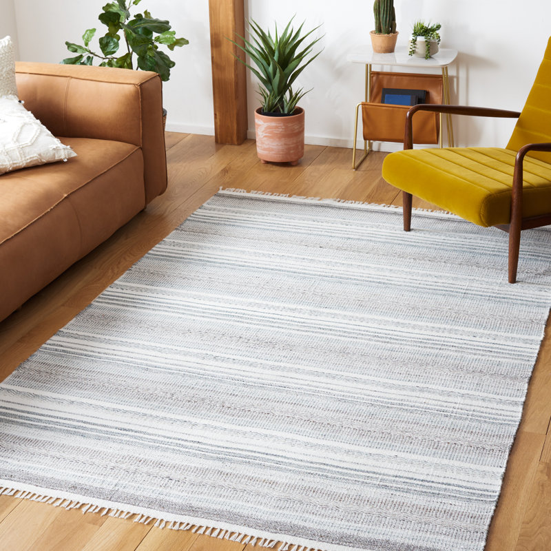 Kilim Hand Woven Performance Striped Rug, Rectangle 3' x 5'